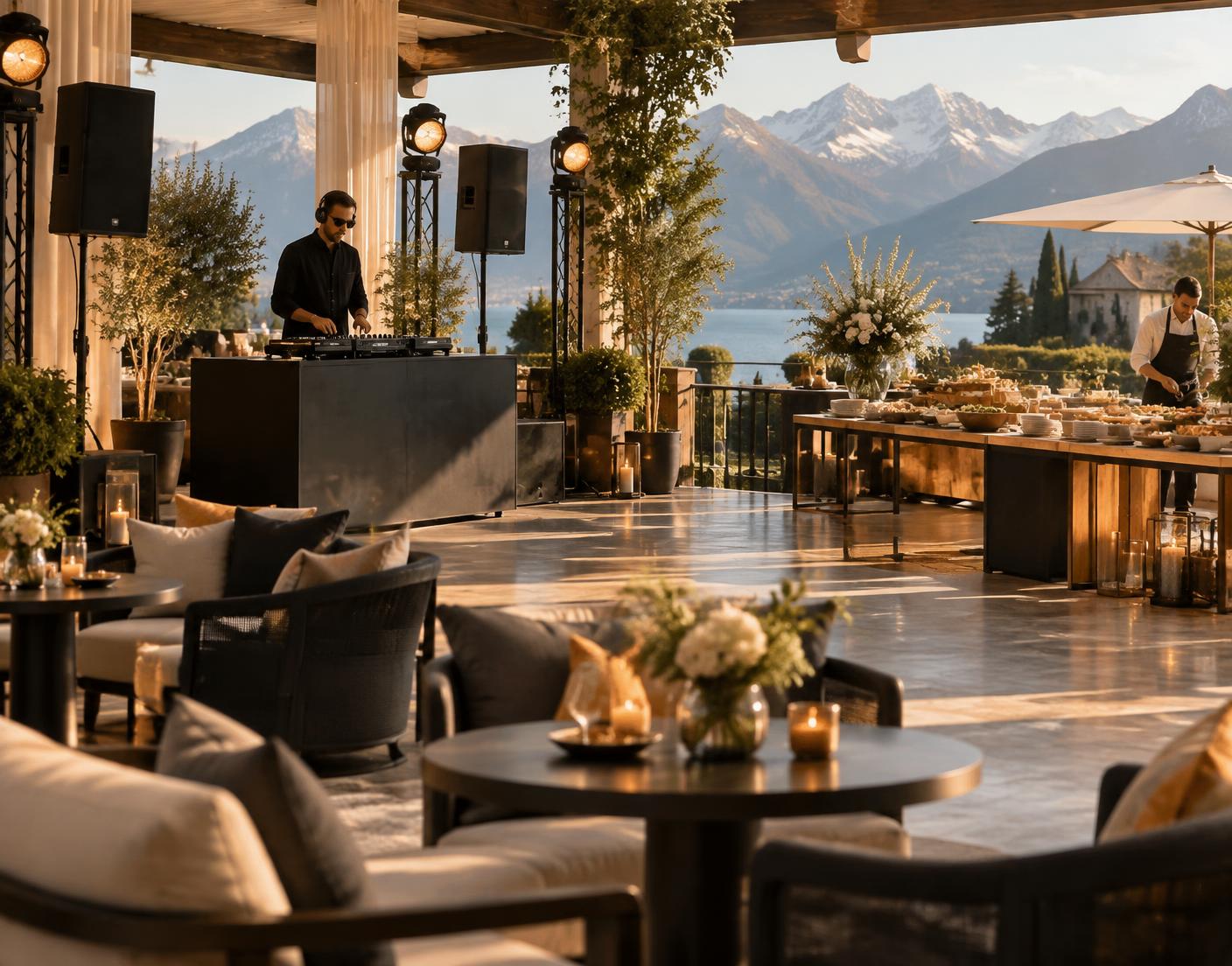 Komplettes Eventpaket mit DJ, Tontechnik, Beleuchtung und Gastronomiebereich